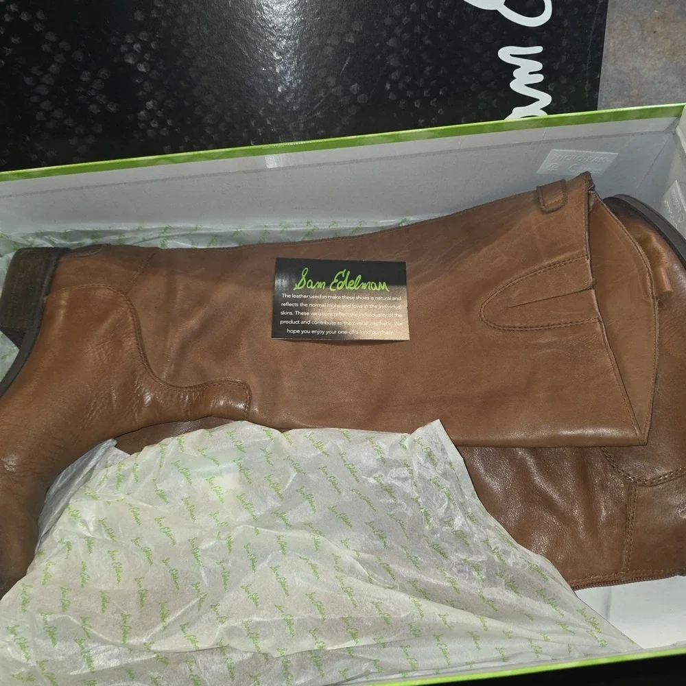 Sam Edelman Women's Penny 2 Knee-High Riding Boots BROWN SIZE 7 M